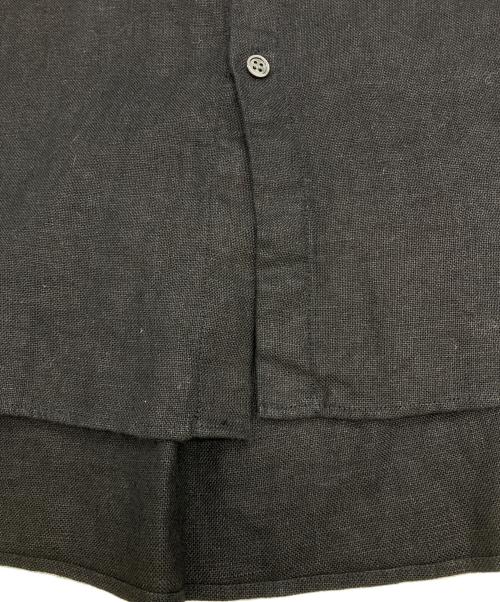 journal standard luxe（ジャーナルスタンダード ラックス）JOURNAL STANDARD LUXE (ジャーナルスタンダード ラックス) 20リネン スタンドカラーシャツ ブラック サイズ:FREEの古着・服飾アイテム