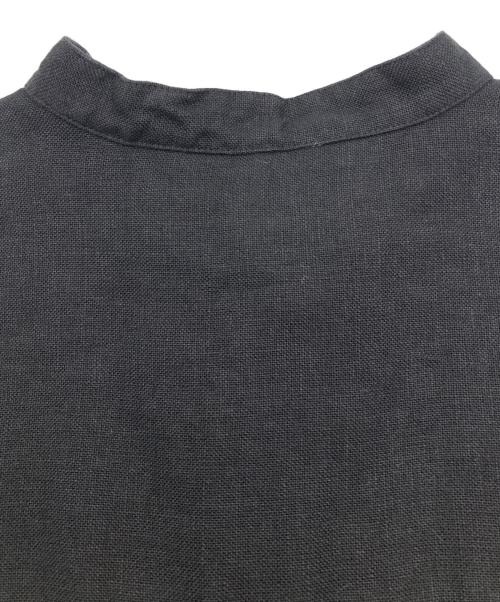 journal standard luxe（ジャーナルスタンダード ラックス）JOURNAL STANDARD LUXE (ジャーナルスタンダード ラックス) 20リネン スタンドカラーシャツ ブラック サイズ:FREEの古着・服飾アイテム
