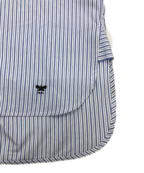 WEEKEND Max Mara（ウィークエンド マックスマーラ）Weekend Max Mara (ウィークエンド マックスマーラ) 3B半袖ストライプシャツ ホワイト×ブルー サイズ:44の古着・服飾アイテム