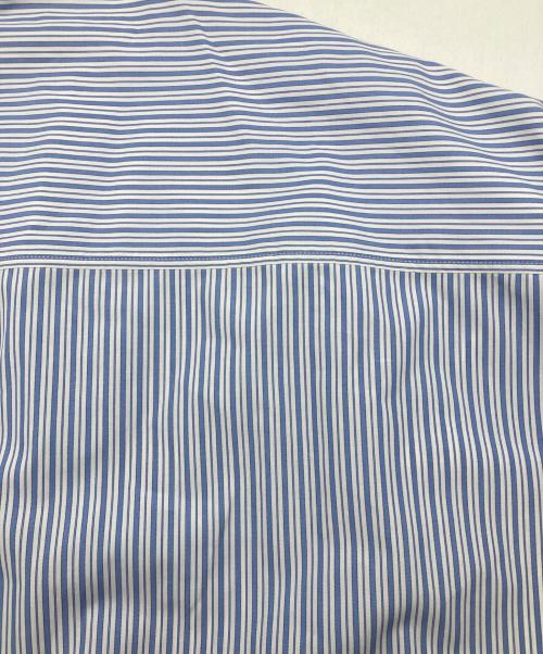 WEEKEND Max Mara（ウィークエンド マックスマーラ）Weekend Max Mara (ウィークエンド マックスマーラ) 3B半袖ストライプシャツ ホワイト×ブルー サイズ:44の古着・服飾アイテム