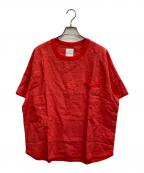 RE MADE IN TOKYO JAPANアールイーメイドイントウキョウジャパン）の古着「フレンチリネンTシャツ」｜レッド
