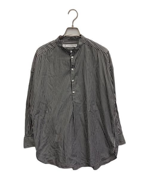 journal standard luxe（ジャーナルスタンダード ラックス）JOURNAL STANDARD LUXE (ジャーナルスタンダード ラックス) タイプライタースタンドカラープルシャツ ホワイト×ブラック サイズ:ＦＲＥＥの古着・服飾アイテム