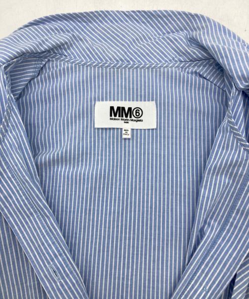 MM6 Maison Margiela（エムエムシックスメゾンマルジェラ）MM6 Maison Margiela (エムエムシックスメゾンマルジェラ) ストライプシャツ ホワイト×ブルー サイズ:40の古着・服飾アイテム