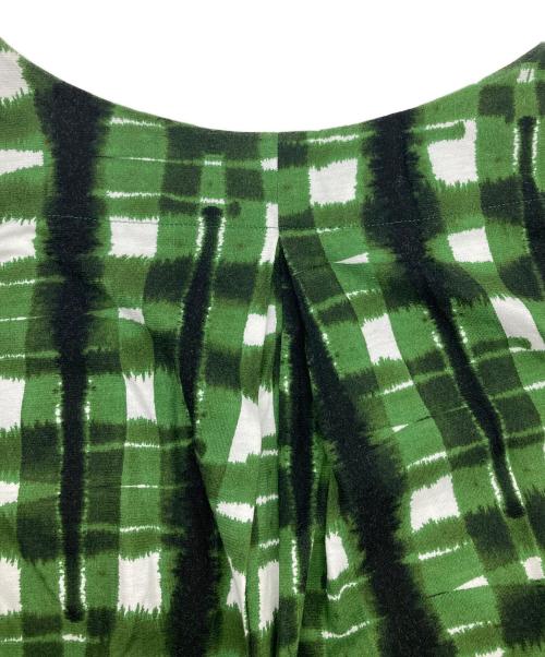 plantation（プランテーション）Plantation (プランテーション) ニジミチェックカットソー グリーン サイズ:2の古着・服飾アイテム