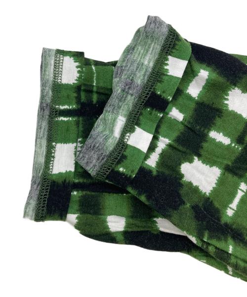 plantation（プランテーション）Plantation (プランテーション) ニジミチェックカットソー グリーン サイズ:2の古着・服飾アイテム