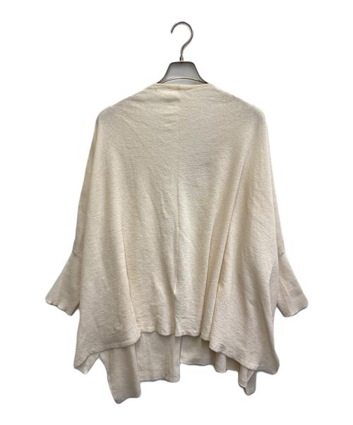 BEARDSLEY（ビアズリー）BEARDSLEY (ビアズリー) 7分袖リネン混ニットカーディガン ベージュ サイズ:FREEの古着・服飾アイテム