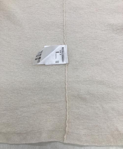 BEARDSLEY（ビアズリー）BEARDSLEY (ビアズリー) 7分袖リネン混ニットカーディガン ベージュ サイズ:FREEの古着・服飾アイテム