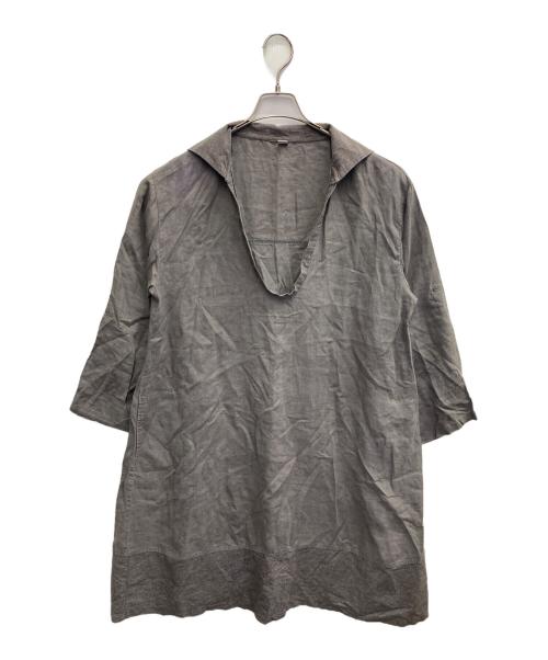 BASCO（バスコ）BASCO (バスコ) リネンワンピース グレー サイズ:ＦＲＥＥの古着・服飾アイテム