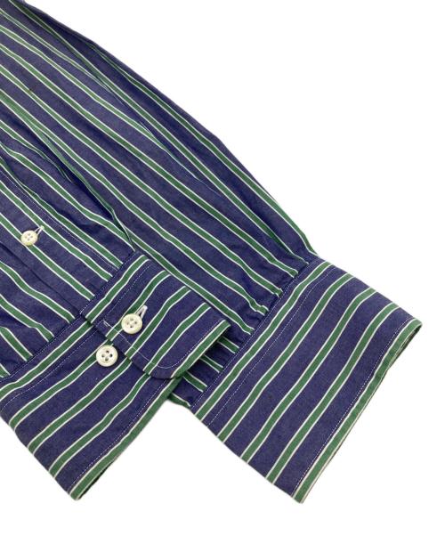 POLO RALPH LAUREN（ポロ・ラルフローレン）POLO RALPH LAUREN (ポロ・ラルフローレン) ストライプシャツ パープル サイズ:16　1/2の古着・服飾アイテム