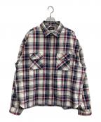 BREATHブレス）の古着「26SS　CROSS CHECK SHIRT」｜レッド×ホワイト
