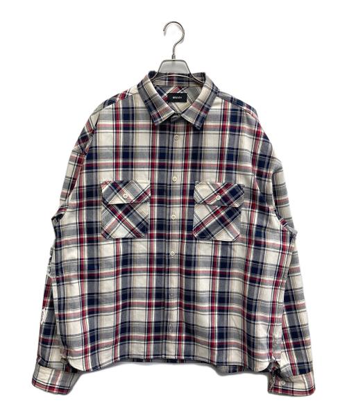 BREATH（ブレス）BREATH (ブレス) 26SS　CROSS CHECK SHIRT レッド×ホワイト サイズ:XXLの古着・服飾アイテム