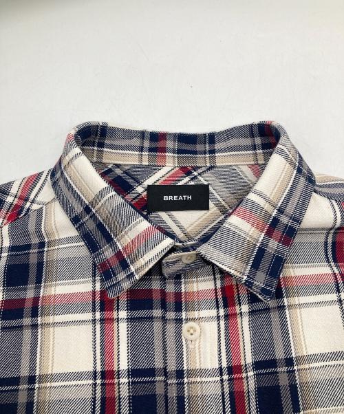 BREATH（ブレス）BREATH (ブレス) 26SS　CROSS CHECK SHIRT レッド×ホワイト サイズ:XXLの古着・服飾アイテム