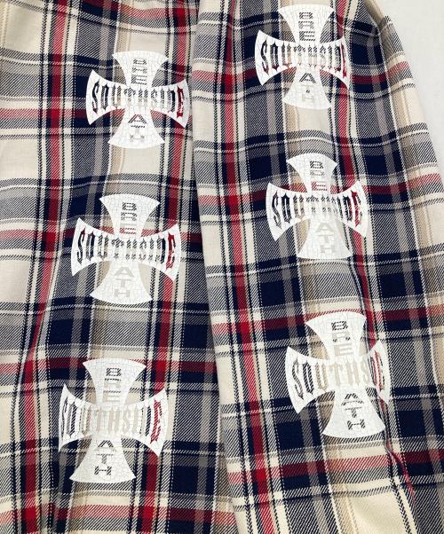 BREATH（ブレス）BREATH (ブレス) 26SS　CROSS CHECK SHIRT レッド×ホワイト サイズ:XXLの古着・服飾アイテム
