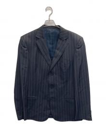 ZEGNA（ゼニア）の古着「ストライプテーラードジャケット」｜ブラック