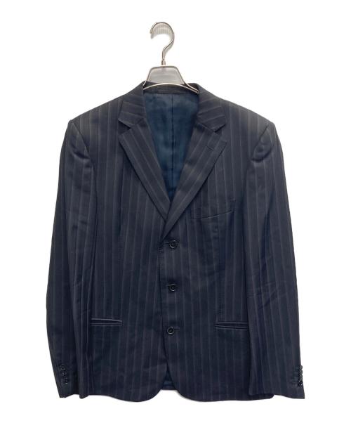 ZEGNA（ゼニア）ZEGNA (ゼニア) ストライプテーラードジャケット ブラック サイズ:52Rの古着・服飾アイテム