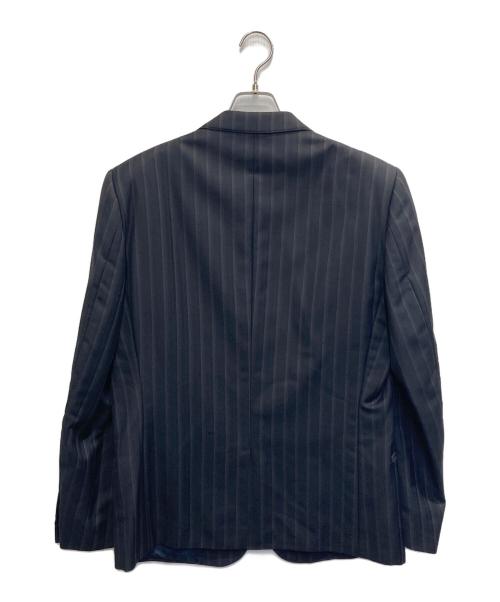 ZEGNA（ゼニア）ZEGNA (ゼニア) ストライプテーラードジャケット ブラック サイズ:52Rの古着・服飾アイテム