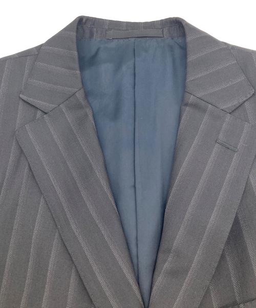 ZEGNA（ゼニア）ZEGNA (ゼニア) ストライプテーラードジャケット ブラック サイズ:52Rの古着・服飾アイテム