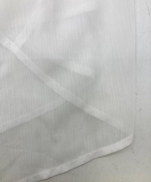 L'AUBE BLANC（ローブ ブラン）L'AUBE BLANC (ローブ ブラン) Ruffle chiffon Blouse ホワイト サイズ:FREEの古着・服飾アイテム