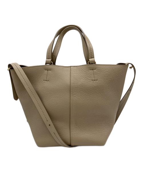 MaxMara（マックスマーラ）MaxMara (マックスマーラ) 2WAYハンドバッグ ベージュの古着・服飾アイテム