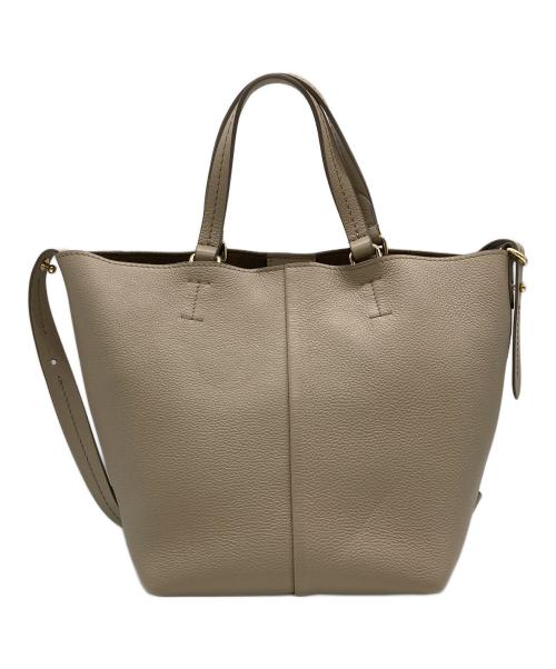 MaxMara（マックスマーラ）MaxMara (マックスマーラ) 2WAYハンドバッグ ベージュの古着・服飾アイテム