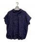 nest Robe（ネストローブ）の古着「リネンチェックオープンカラーシャツ」｜ネイビー