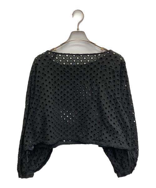 Spick and Span（スピック＆スパン）Spick and Span (スピック＆スパン) 25SS カットワークドットボートネックブラウス ブラック サイズ:FREEの古着・服飾アイテム