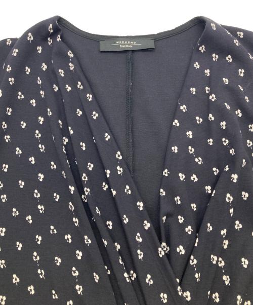 WEEKEND Max Mara（ウィークエンド マックスマーラ）Weekend Max Mara (ウィークエンド マックスマーラ) 花柄ワンピース ネイビー サイズ:Sの古着・服飾アイテム