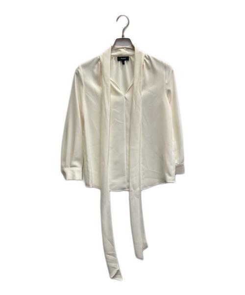 theory（セオリー）theory (セオリー) ボウタイブラウス ベージュ サイズ:Pの古着・服飾アイテム