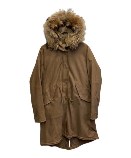 Rawtus（ロゥタス）Rawtus (ロゥタス) ラムレザーライナー付きコート ブラウン サイズ:38の古着・服飾アイテム