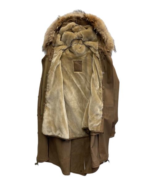 Rawtus（ロゥタス）Rawtus (ロゥタス) ラムレザーライナー付きコート ブラウン サイズ:38の古着・服飾アイテム