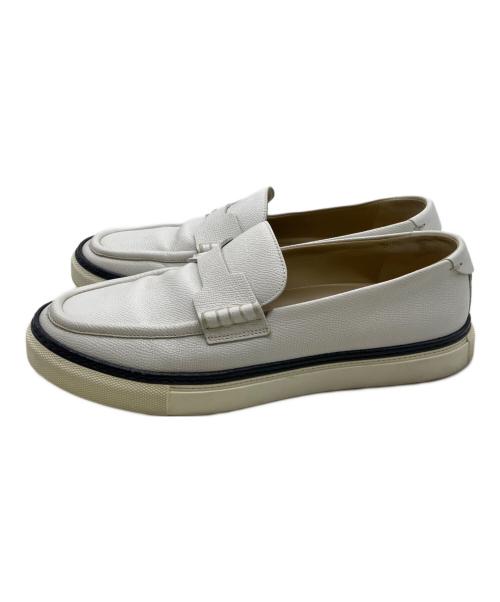 HERMES（エルメス）HERMES (エルメス) ギヨーム モカシンスリッポン ホワイト サイズ:40.5の古着・服飾アイテム