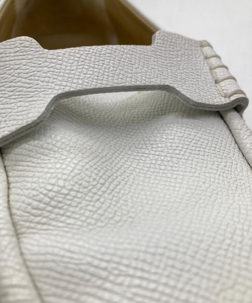 HERMES（エルメス）HERMES (エルメス) ギヨーム モカシンスリッポン ホワイト サイズ:40.5の古着・服飾アイテム