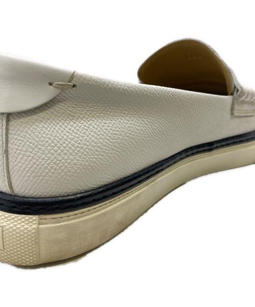 HERMES（エルメス）HERMES (エルメス) ギヨーム モカシンスリッポン ホワイト サイズ:40.5の古着・服飾アイテム