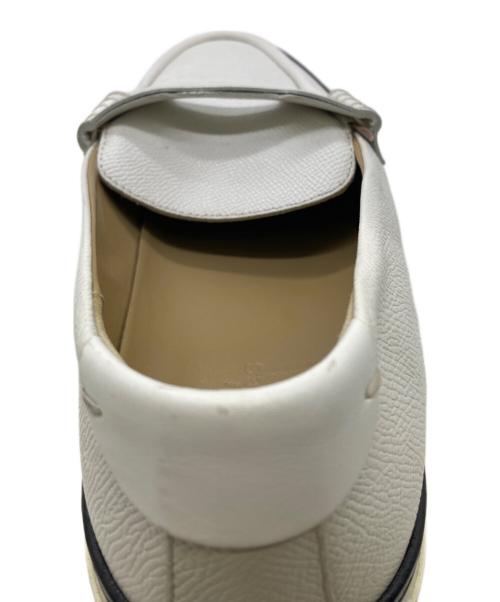 HERMES（エルメス）HERMES (エルメス) ギヨーム モカシンスリッポン ホワイト サイズ:40.5の古着・服飾アイテム