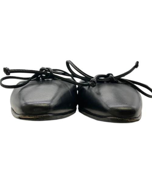 Manolo Blahnik（マノロ ブラニク）Manolo Blahnik (マノロ ブラニク) フラットミュール BALLERIMU NAPPA ブラック サイズ:24の古着・服飾アイテム