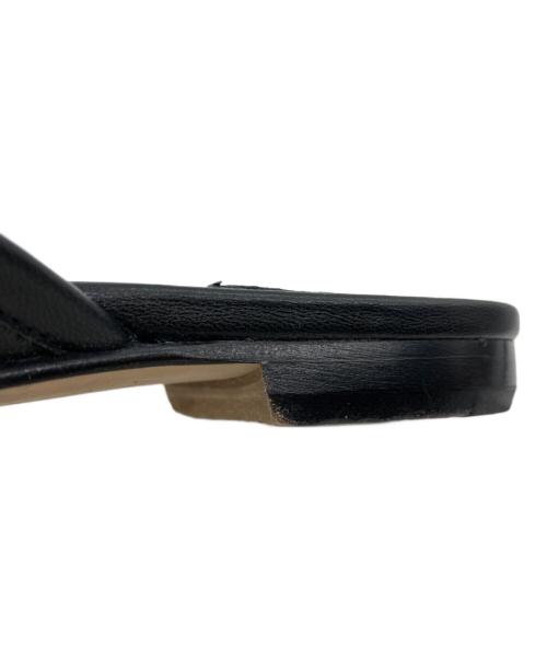 Manolo Blahnik（マノロ ブラニク）Manolo Blahnik (マノロ ブラニク) フラットミュール BALLERIMU NAPPA ブラック サイズ:24の古着・服飾アイテム