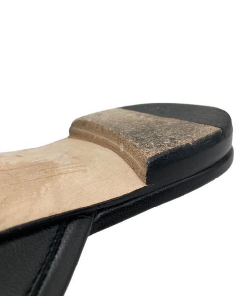 Manolo Blahnik（マノロ ブラニク）Manolo Blahnik (マノロ ブラニク) フラットミュール BALLERIMU NAPPA ブラック サイズ:24の古着・服飾アイテム