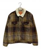 LEVI'Sリーバイス）の古着「コーデュロイ チェック シェルパ トラッカージャケット」｜ブラウン