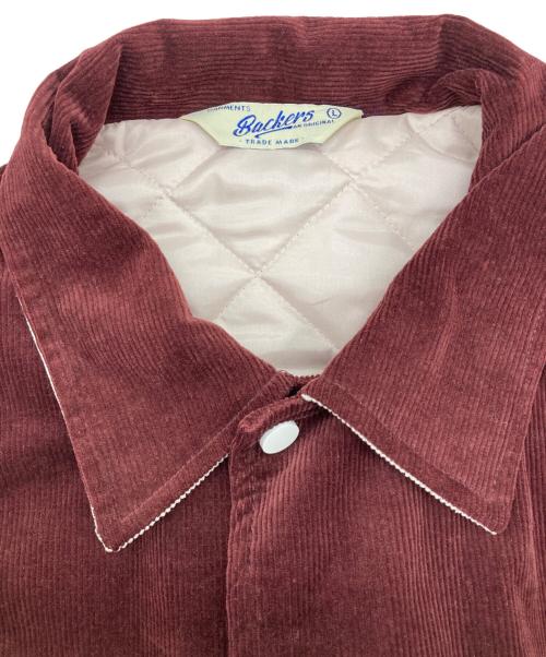 BACKERS（バッカーズ）BACKERS (バッカーズ) ロゴコーデュロイジャケット ボルドー サイズ:Ⅼの古着・服飾アイテム