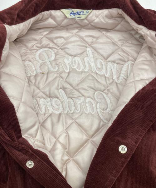BACKERS（バッカーズ）BACKERS (バッカーズ) ロゴコーデュロイジャケット ボルドー サイズ:Ⅼの古着・服飾アイテム