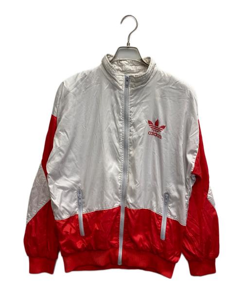 adidas（アディダス）adidas (アディダス) 90’Sナイロンジャケット ホワイト×レッド サイズ:不明の古着・服飾アイテム