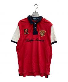 POLO RALPH LAUREN（ポロ・ラルフローレン）の古着「CUSTOM FIT 刺繍ポロシャツ」｜レッド