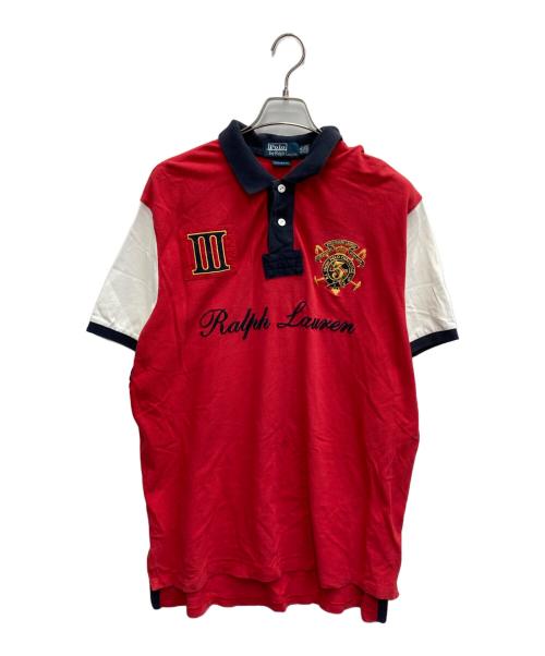 POLO RALPH LAUREN（ポロ・ラルフローレン）POLO RALPH LAUREN (ポロ・ラルフローレン) CUSTOM FIT 刺繍ポロシャツ レッド サイズ:XXLの古着・服飾アイテム