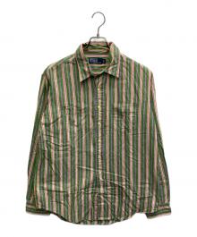 POLO RALPH LAUREN（ポロ・ラルフローレン）の古着「ストライプシャツ」｜グリーン