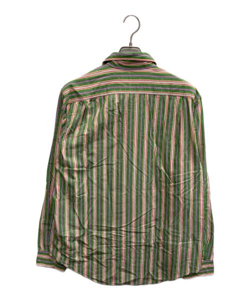 POLO RALPH LAUREN（ポロ・ラルフローレン）POLO RALPH LAUREN (ポロ・ラルフローレン) ストライプシャツ グリーン サイズ:Lの古着・服飾アイテム