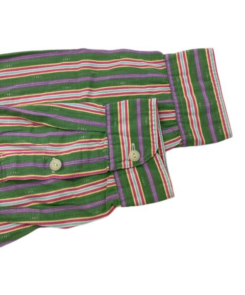 POLO RALPH LAUREN（ポロ・ラルフローレン）POLO RALPH LAUREN (ポロ・ラルフローレン) ストライプシャツ グリーン サイズ:Lの古着・服飾アイテム