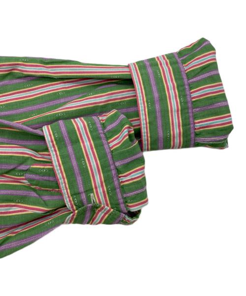 POLO RALPH LAUREN（ポロ・ラルフローレン）POLO RALPH LAUREN (ポロ・ラルフローレン) ストライプシャツ グリーン サイズ:Lの古着・服飾アイテム