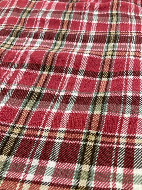 POLO RALPH LAUREN（ポロ・ラルフローレン）POLO RALPH LAUREN (ポロ・ラルフローレン) スエードエルボーパッチネルシャツ レッド サイズ:Mの古着・服飾アイテム