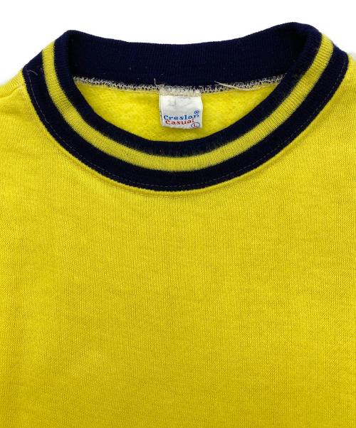 Creslan Casual（クレスラン カジュアル）Creslan Casual (クレスラン カジュアル) 60s-70s 半袖スウェット イエロー サイズ:Lの古着・服飾アイテム