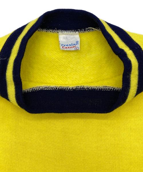 Creslan Casual（クレスラン カジュアル）Creslan Casual (クレスラン カジュアル) 60s-70s 半袖スウェット イエロー サイズ:Lの古着・服飾アイテム
